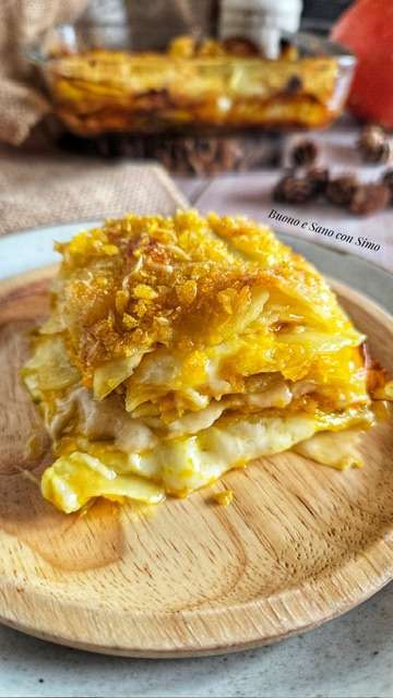 Mille foglie di patate e zucca .