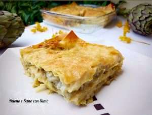 Lasagna vegetariana ai carciofi