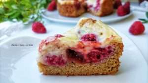 Torta Blondies ai lamponi