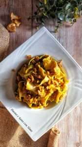 Pappardelle Integrali con Crema di Zucca e Funghi